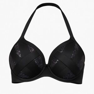 Victoria's‎ Secret Very Sexy Push Up Bra 34B Black Sequin Crisscross Underwire